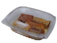 5 soorten mini grieks gebakjes op siroop in bak.